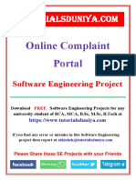 Online Complaint Portal - TutorialsDuniya