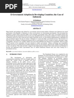 Download E-Government Adoption in Developing Countries The Case of Indonesia by saeedullah81 SN57093346 doc pdf