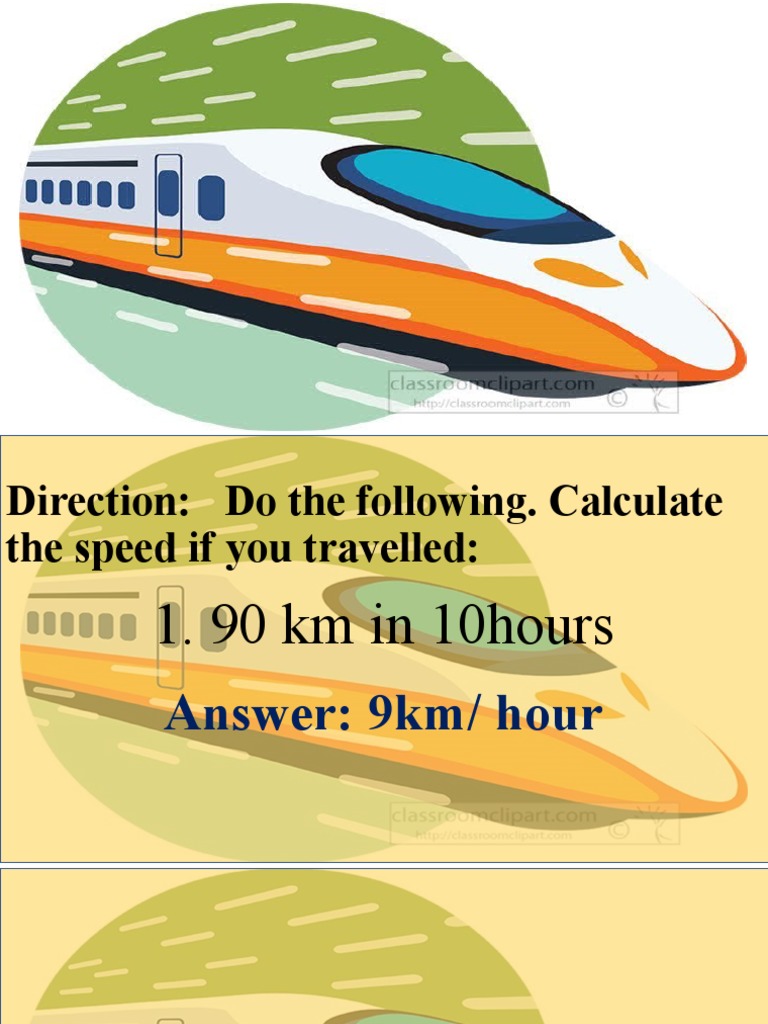 Math 6 March 23 Quarter 3 Speed | PDF | Speed | Mechanics
