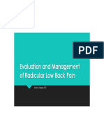 Evaluation and Management of Radicular Low Back Pain: Stacie Kasper DO