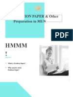 Position Paper & Other Preparation in MUN: Build