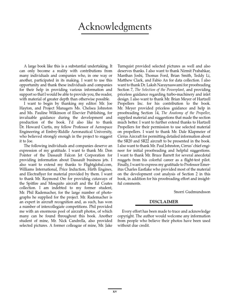 Acknowledgments 2014 General Aviation Aircraft Design PDF
