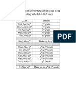 Leap Testing Schedule 21-22 PDF