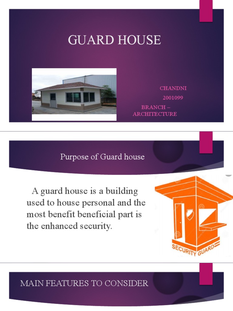 Guard House Design and Features | PDF | Door | Window