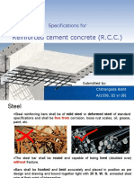 Reinforced Cement Concrete (R.C.C.) : Specifications For