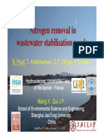 Nitrogen Removal in Wastewater Stabilisation Ponds: B. Picot, T. Andrianarison, D.P. Olijnyk, F. Brissaud
