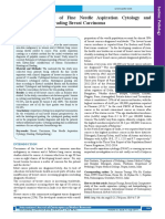 Comparative Study of Fine Needle Aspiration Cytology and Histopathology in Grading Breast Carcinoma