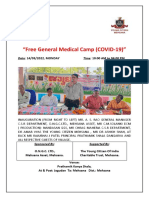 "Free General Medical Camp (COVID-19) ": Date: 14/03/2022, MONDAY Time: 10:00 AM To 04:00 PM