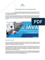 Is Java Bootcamp Required For Data Analyst