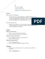 Programa, Evaluación y Temas de Trabajo