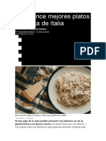 Los quince mejores platos de pasta de Italia