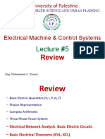 Electrical Machine & Control Systems: Lecture #5