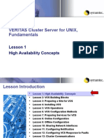 VERITAS Cluster Server For UNIX, Fundamentals: Lesson 1 High Availability Concepts