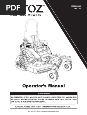 Operator'SManualCurrentVersion (Trx766) | PDF