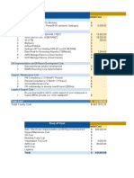 Area of Cosquestions PWC: Initial Cost