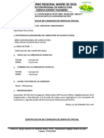 Certificacion de Comision de Servicio Oficial 2016