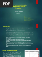 Flame Photometer: Principle, Components & Working Procedure: (DSE2, For Semester V)