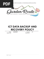 ICT Data Backup and Recovery Policy 2019