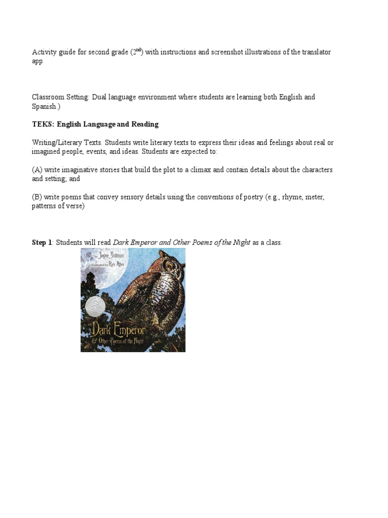 Chapter Project - Microsoft Translator Activity Guide | PDF