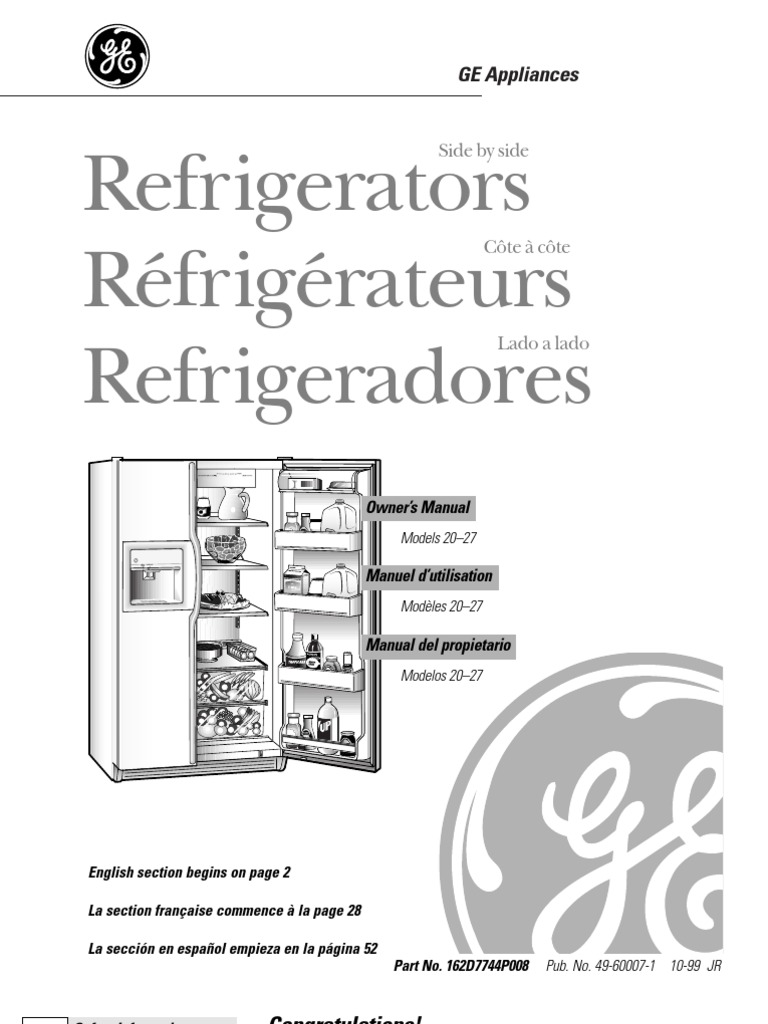 GE Model 2027 Refrigerators Refrigerator Ac Power Plugs And Sockets