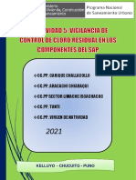 5. VIGILANCIA DE CONTROL DE CLORO RESIDUAL EN COMPONENTES DEL SAP