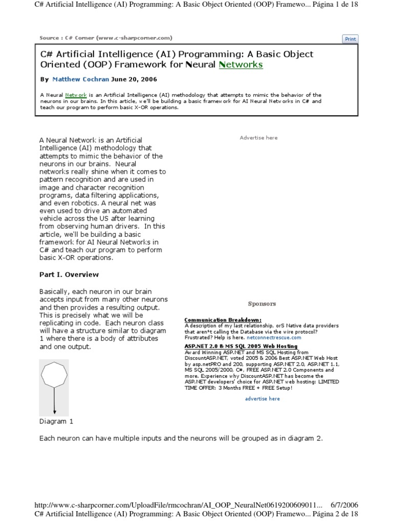 C# Artificial Intelligence (Ai) Programming - A Basic Object Oriented ...