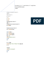 The Matlab Code Is:: % Clearing Screen % Setting X As Symbolic Variable % Input Section