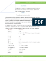 Please Excuse My Dear Aunt Sally: Equations