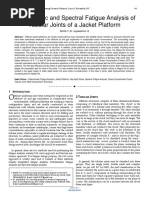 Deterministic and Spectral Fatigue Analysis of Tubular Joints of A Jacket Platform