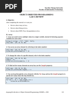 Object-Oriented Programming Lab 5: Review: Ton Duc Thang University Faculty of Information Technology