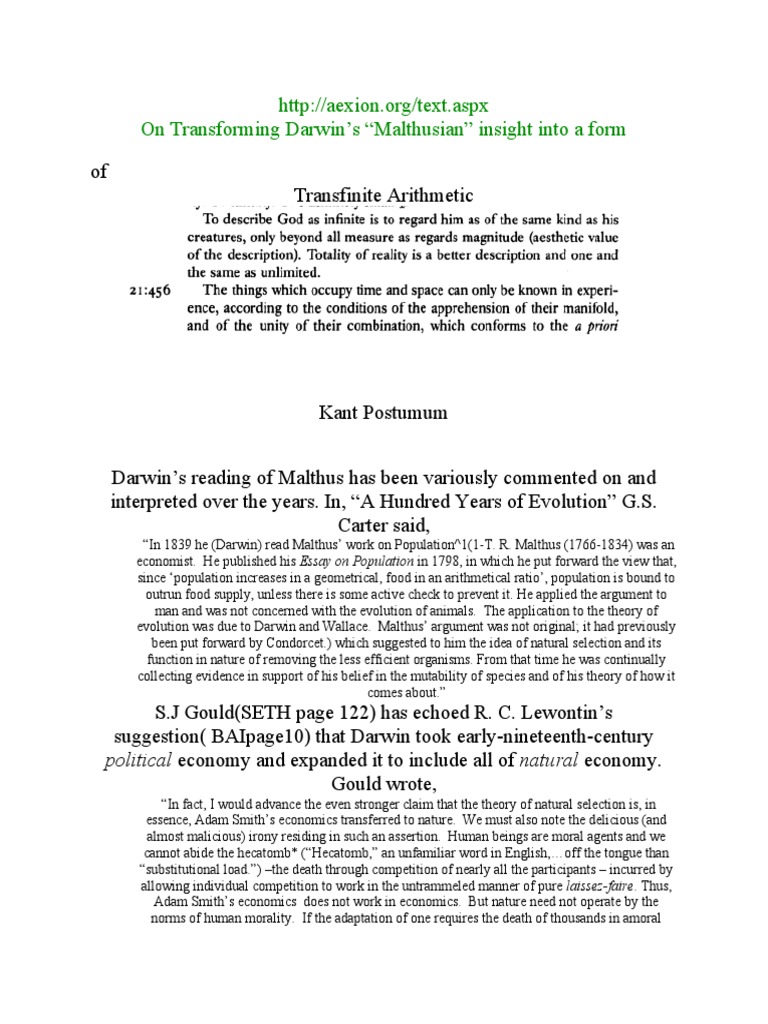 Kant's Opus Postumum Realized PDF Science Charles Darwin