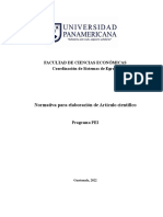 Normativa para Artículo Científico PEI (1er Ciclo 2022)