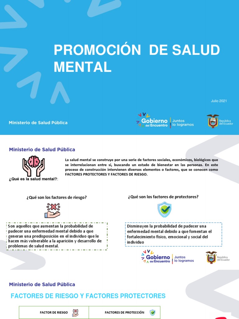 PRESENTACION Promoción Salud Mental | PDF | Salud mental | Las emociones