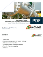 Operational Pigging A Frontline Tool To Control Internal Corrosion of Pipelines