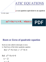 18 Quadratic Equations