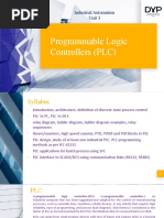 Programmable Logic Controllers (PLC) : Industrial Automation Unit 3