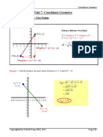 Coordinate Geometry Notes (Answers)