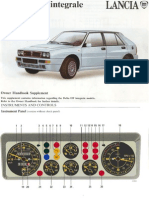 Lancia Delta HF Integrale Owner Handbook Supplement