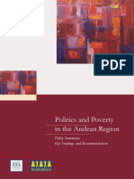 Politics and Poverty in The Andean Region: Policy Summary: Key Findings and Recommendations