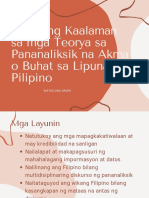 Batayang Kaalaman Sa Mga Teorya Sa Pananaliksik Na Akma o Buhat Sa Lipunang Pilipino 2