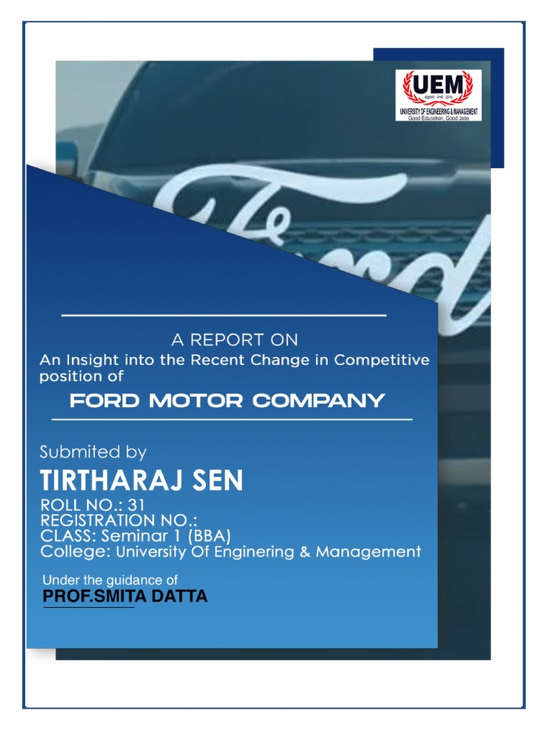 Ford's Competitive Position Analysis | PDF | Career & Growth | Business