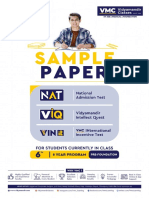 Sample Paper Pre-Foundation 6 Year Class 6