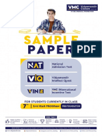Sample Paper Pre-Foundation 5 Year Class 7