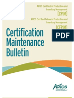 Certification Maintenance: Bulletin