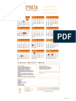 Calendario laboral 2022 C. Valenciana