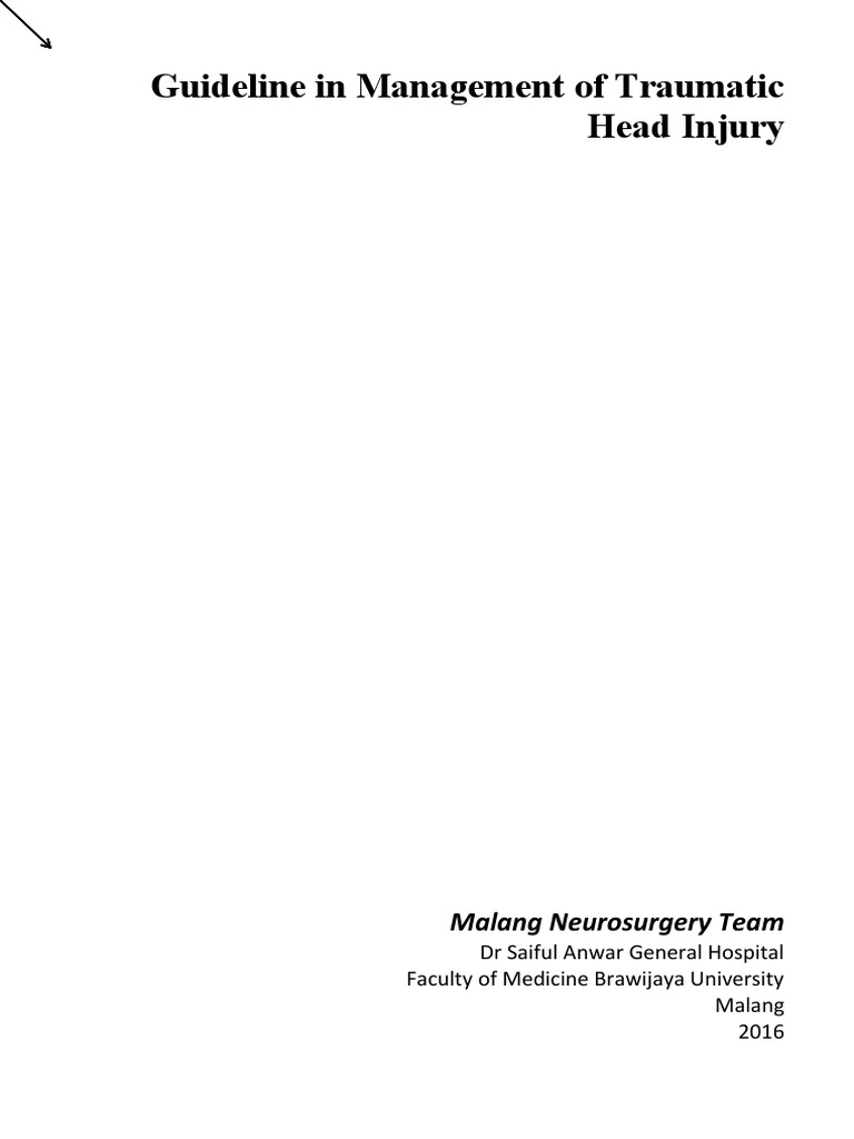 Guideline in Management of Traumatic Head Injury | PDF | Traumatic ...