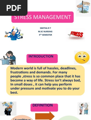 STRESS MANAGEMENT (MANAGEMENT)