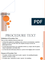 Procedure Text: Iain Batusangkar Multi Efrini, M.PD