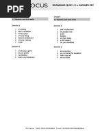 Grammar Quiz 1.2 Answer Key