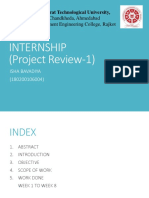 Internship (Project Review-1) : Chandkheda, Ahmedabad Government Engineering College, Rajkot